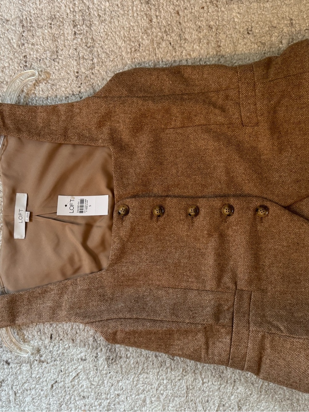 LOFT Brown Herringbone Ladies Vest